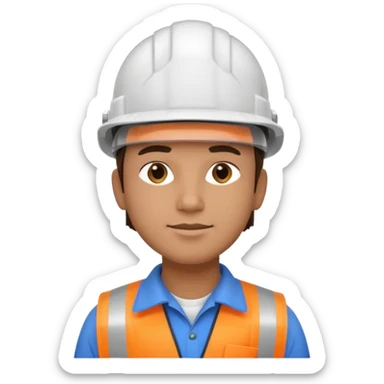 engineer, side view a hard hat  sticker