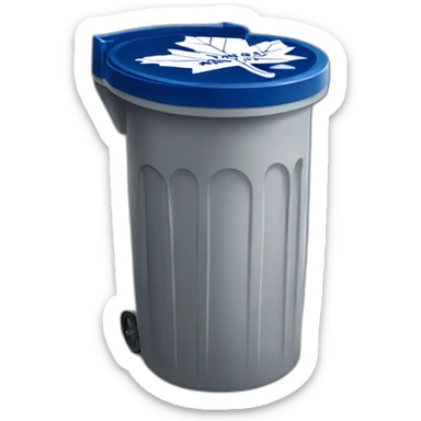 Toronto maple leafs trash can sticker