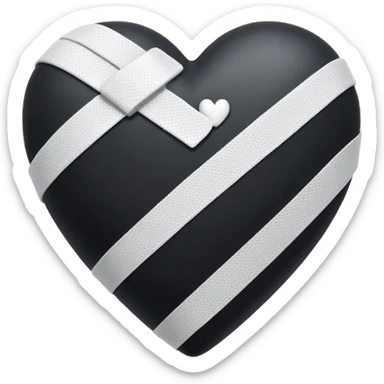 Black Heart with bandage sticker