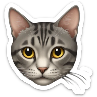 cat with tatoo sticker