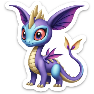 Meloetta-Cresselia-Palkia-Spyro-Toothless-Stitch-Fakémon-creature-hybrid sticker