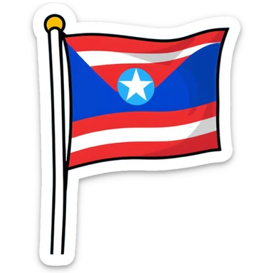 Puerto Rico flag with Club América logo in the center sticker