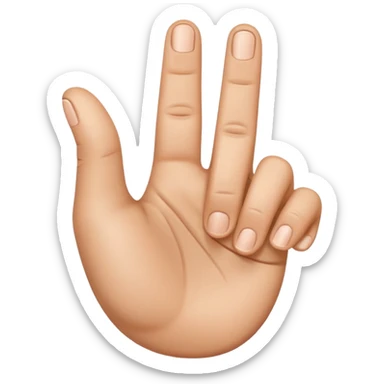 hand with 4 fingersup and thumb down sticker