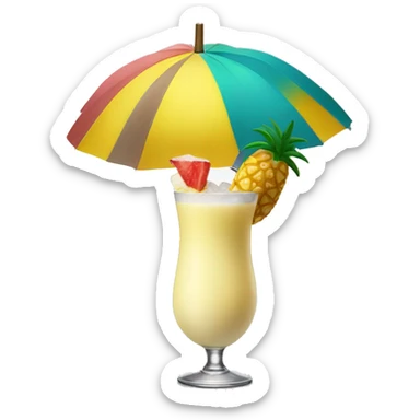 Pina colada with an umbrella  sticker
