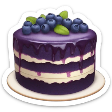 A blueberry cake sticker