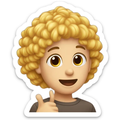 Garçons blon qui fait un cœurs avec ses mains sticker