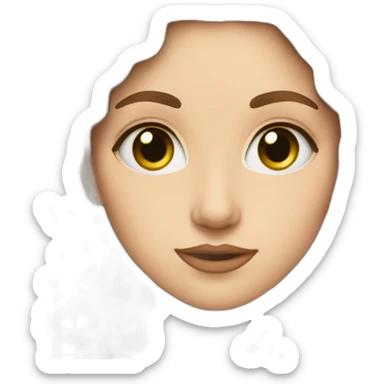 woman in 19th century, green eyes, brown medium wavy hair sticker