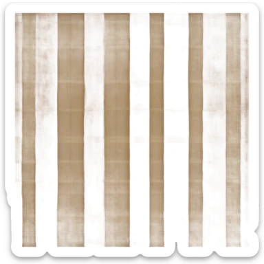 Wooden table with plaid cloth on top sticker