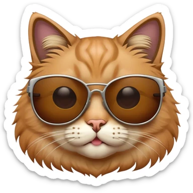 Cat with sunglasses sticker