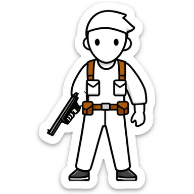 Me with a gun  sticker