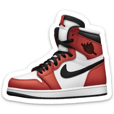 Air jordan 1 red and black  sticker