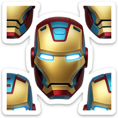 Iron man mask sticker