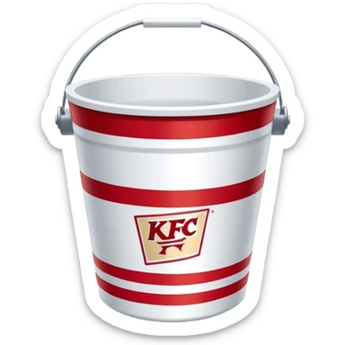 kfc bucket white and red stripes empty sticker