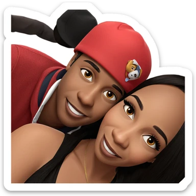 boys in hats smiling together sticker