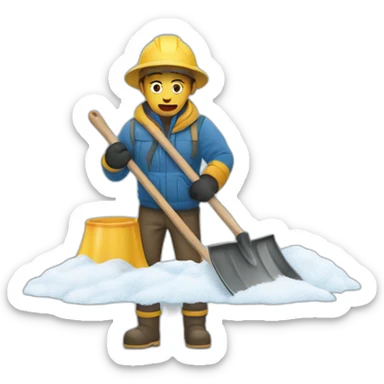 Tired from shovelling snow sticker