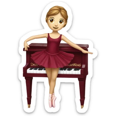 burgundy music box with ballerina sticker