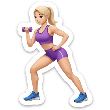 girl working out glutes sticker