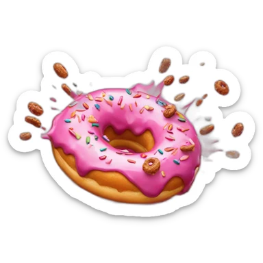 Donuts are exploding sticker