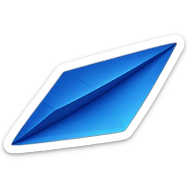 indigo paper plane sticker