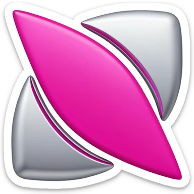 Fuchsia and Silver Facebook
 sticker