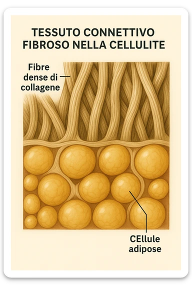 tessuto connettivo fibroso di cellulite in italiano sticker