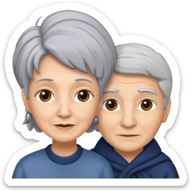 lo mismo que estas haciendo solo coloca alado de la abuela un hombre joven  sticker