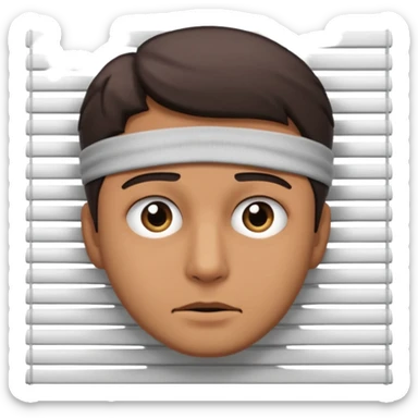 Male peeking behind the blinds can't see whole face only eyes BEHIND blinds sticker