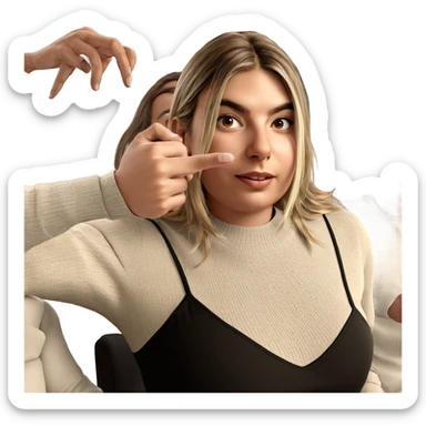 realistic portrait of couple sticker