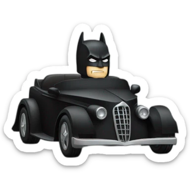 Batman in balck car sticker