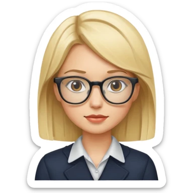 blonde girl journalist  sticker