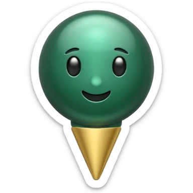 DARK GREEN pushpin sticker