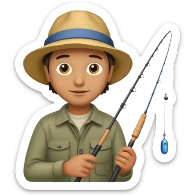 Man fishing  sticker