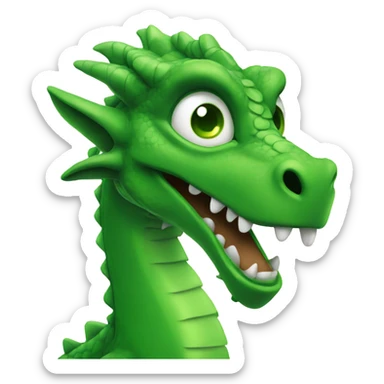 dragon-clear-green eyes sticker