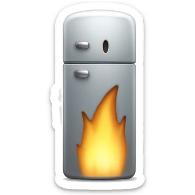 Lighter in a refrigerator  sticker