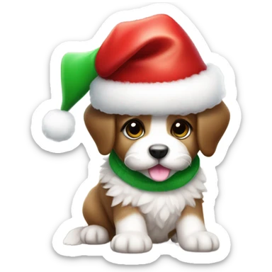 Christmas puppy  sticker