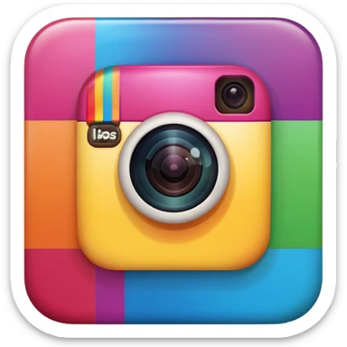 Instagram logo, simple and recognizable sticker