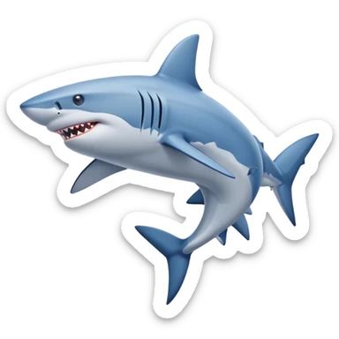 shark with feet with blue nike shoes on  sticker