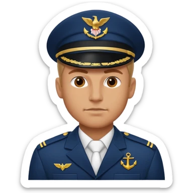 a big powerful fighter of the navy sticker