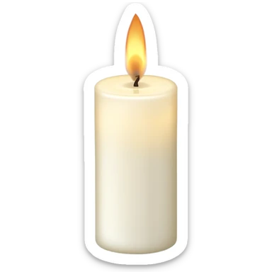 unlit candle with wick sticker