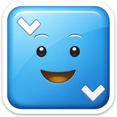 can u make roblox blue square checkmark and square should be tilted sticker