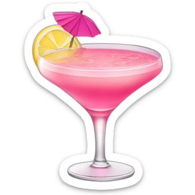 Pink cocktail sticker