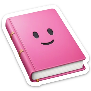 Icone book utilise couleurs rose sticker