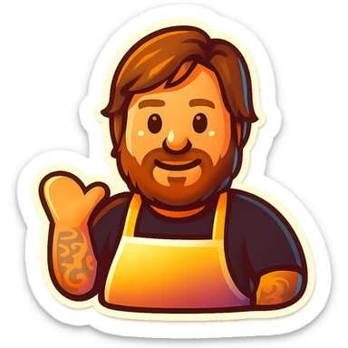 Create an emoji based on this person's appearance. Use a fun, expressive style suitable for emoji, in a retro stickers style. sticker