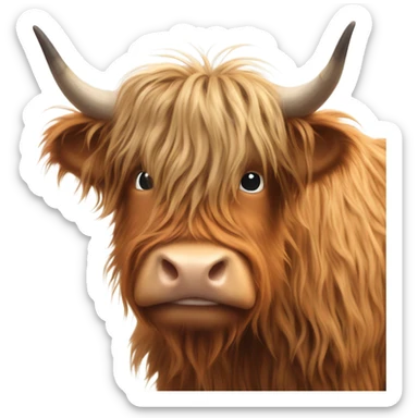 Vermont highland cow  sticker