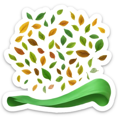 Leaves in the wind sticker