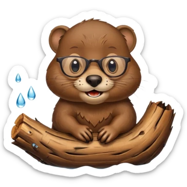spectacled beaver sticker