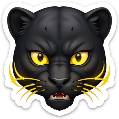 angry panther animal sticker