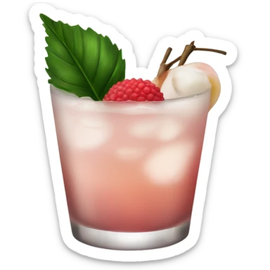 lychee cocktail sticker