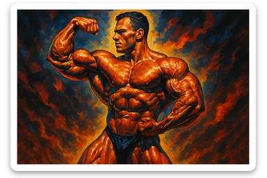 bodybuilding è lo sport simbolico della vemenza, forza, potenza, estetica sticker