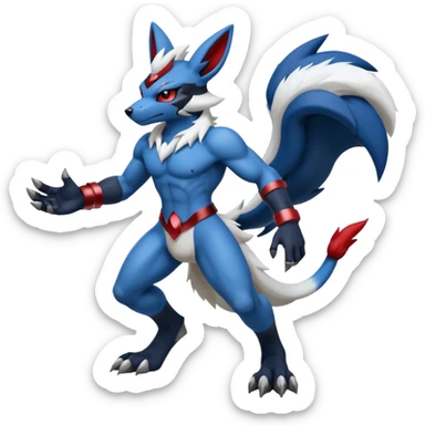 Mega lucario and Absol fusion full body sticker